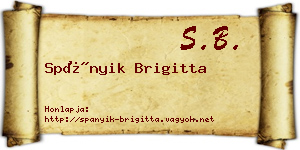Spányik Brigitta névjegykártya